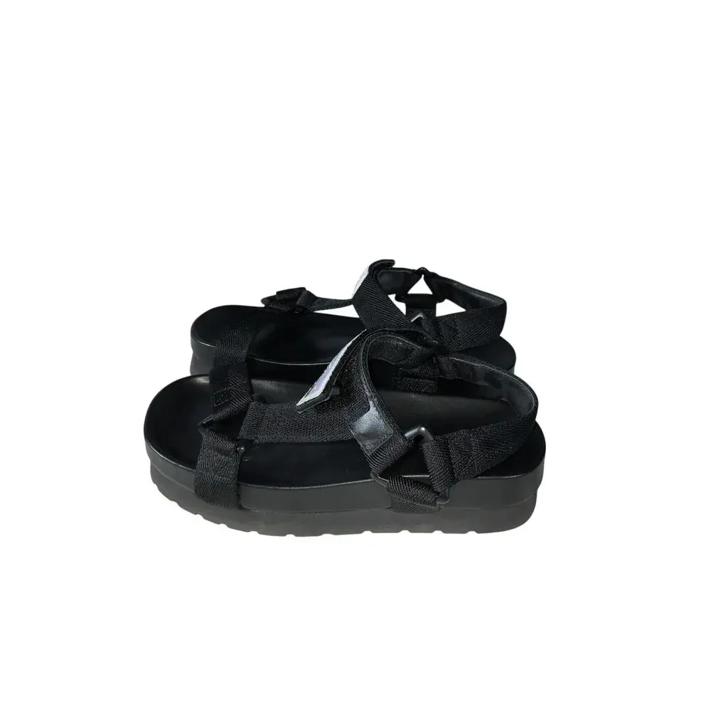 Bottega Veneta Black Trip 50mm Platform Sandals Size 37/ US 7